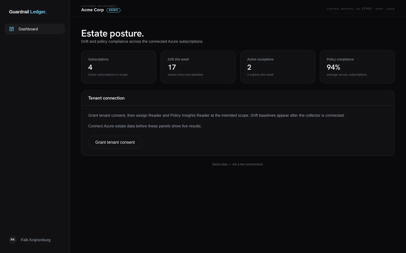 Guardrail Ledger dashboard
